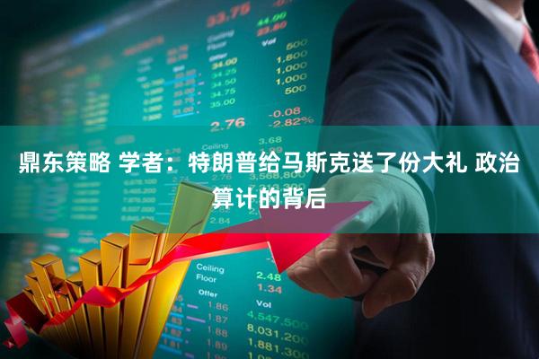 鼎东策略 学者：特朗普给马斯克送了份大礼 政治算计的背后